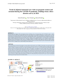 Trend of adjusted antenatal care visits on pregnant women and neonatal ...
